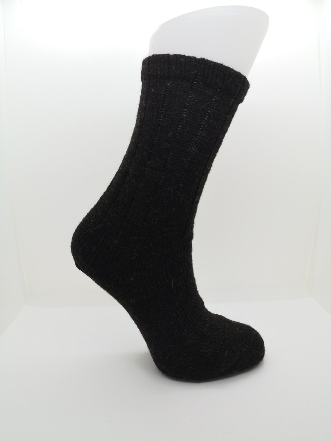 Chaussettes Mi-mollet Et Cagoule (balaclava) En Angora Blanc Luxe - Fait Main En France - Neuf Sans étiquette