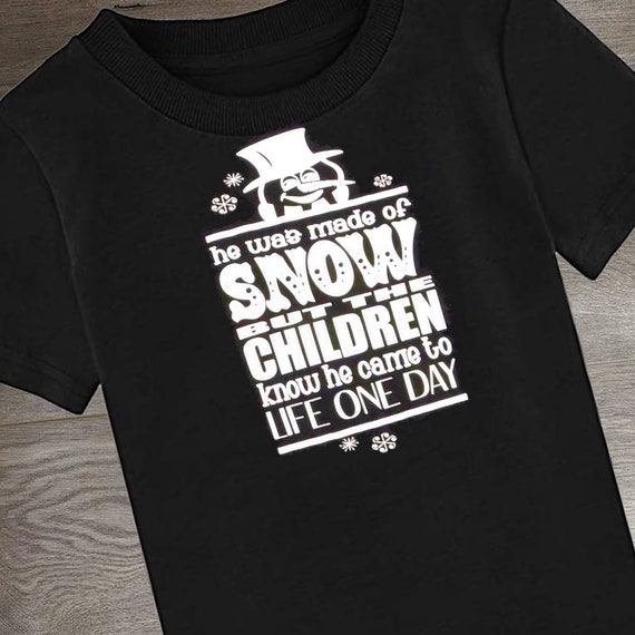 Download Boys Winter Shirt Girls Snowman Tee Song Lyrics Subway Art Etsy