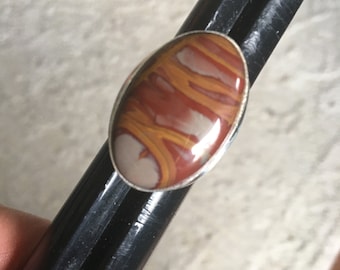 Mooie ovale Noreena Jasper Ring - Vintage Noreena Jasper Ring - Grote Ovale Noreena Jasper Ring - Noreena Jasper Ring Maat 9,25