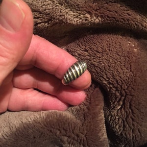 Sale: Vintage Sterling Silver Dome Band Ring - Vintage Sterling Silver Dome Band Ring - Size 6.25