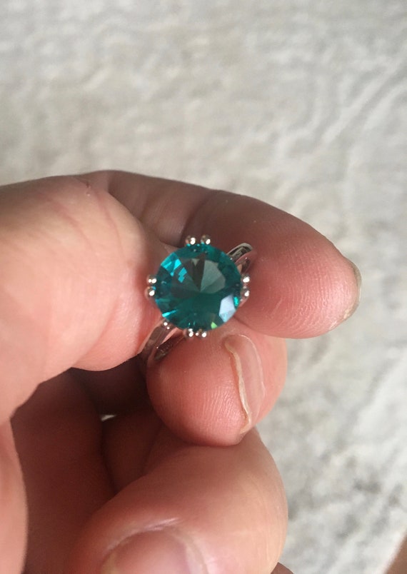 SALE: Beautiful London Blue Topaz + Cubic Zircon R