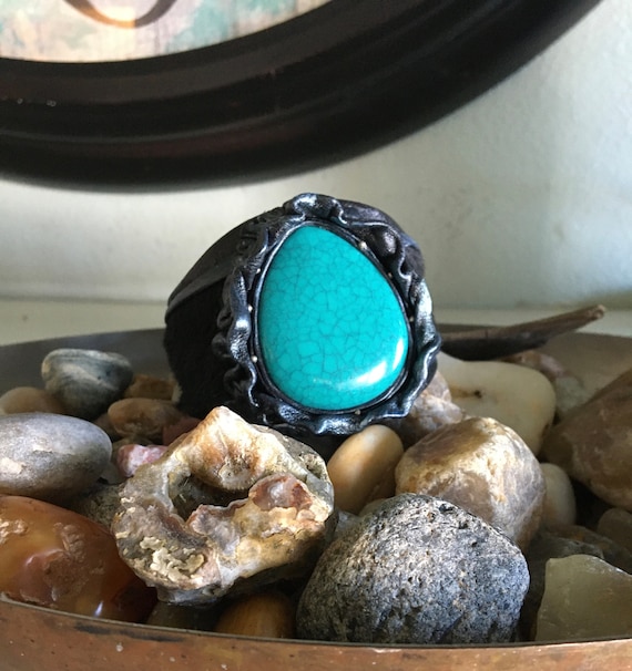 Rare Unique Adjustable Pony Fir Spider Turquoise L