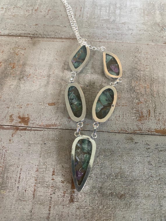 Beautiful 17" (adjustable) Copper Ruby Zoisite Ne… - image 6