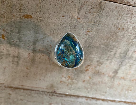 Beautiful Multi-Color Teardrop Chrysocolla Gemsto… - image 7