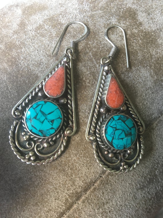 Tibetan Jewelry: Tibetan Dangle/Drop Earrings - L… - image 2