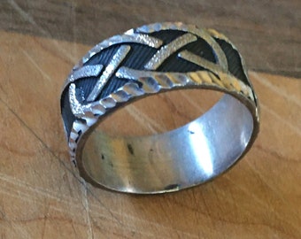 Aanbieding: Unieke Vintage Sterling zilveren ring - Sterling zilveren ring Vintage - Sterling zilveren ring - MAAT 6,25