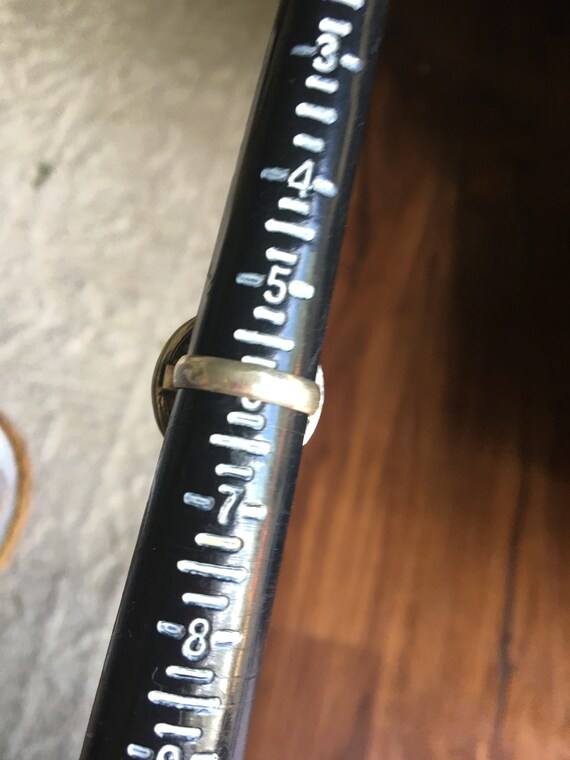 Unique Round Multi Color Labradorite Ring - Vtg. … - image 7