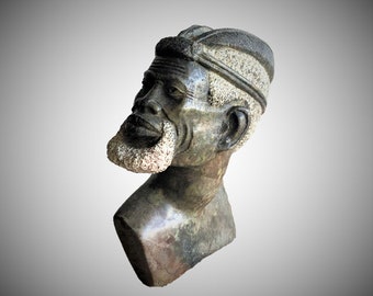 本物のアフリカ美術、ショナ族の彫刻、美しい女性、ジンバブエの