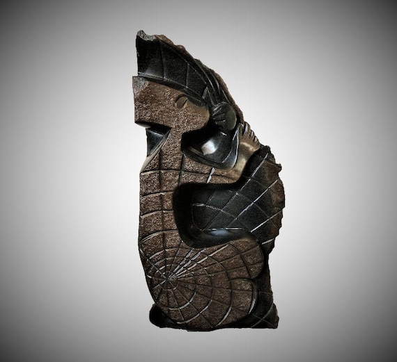 ＊　アフリカ　ショナ彫刻　＊ 本物のアフリカ美術、ショナ族の彫刻、織り手、ジンバブエの部族