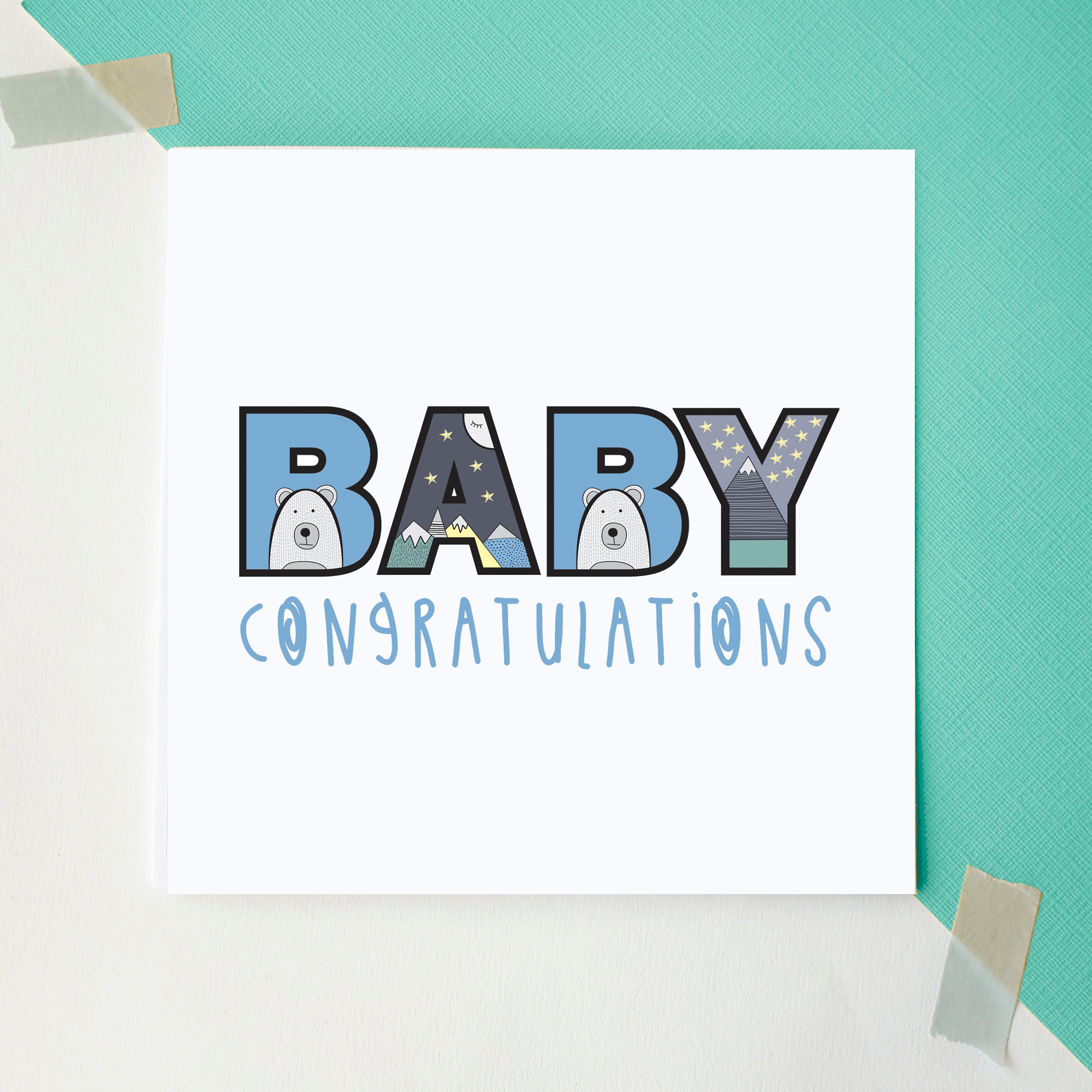 Baby Boy Congratulations Baby Shower New Baby Card Baby Boy Congratulations Baby Shower New Baby Card