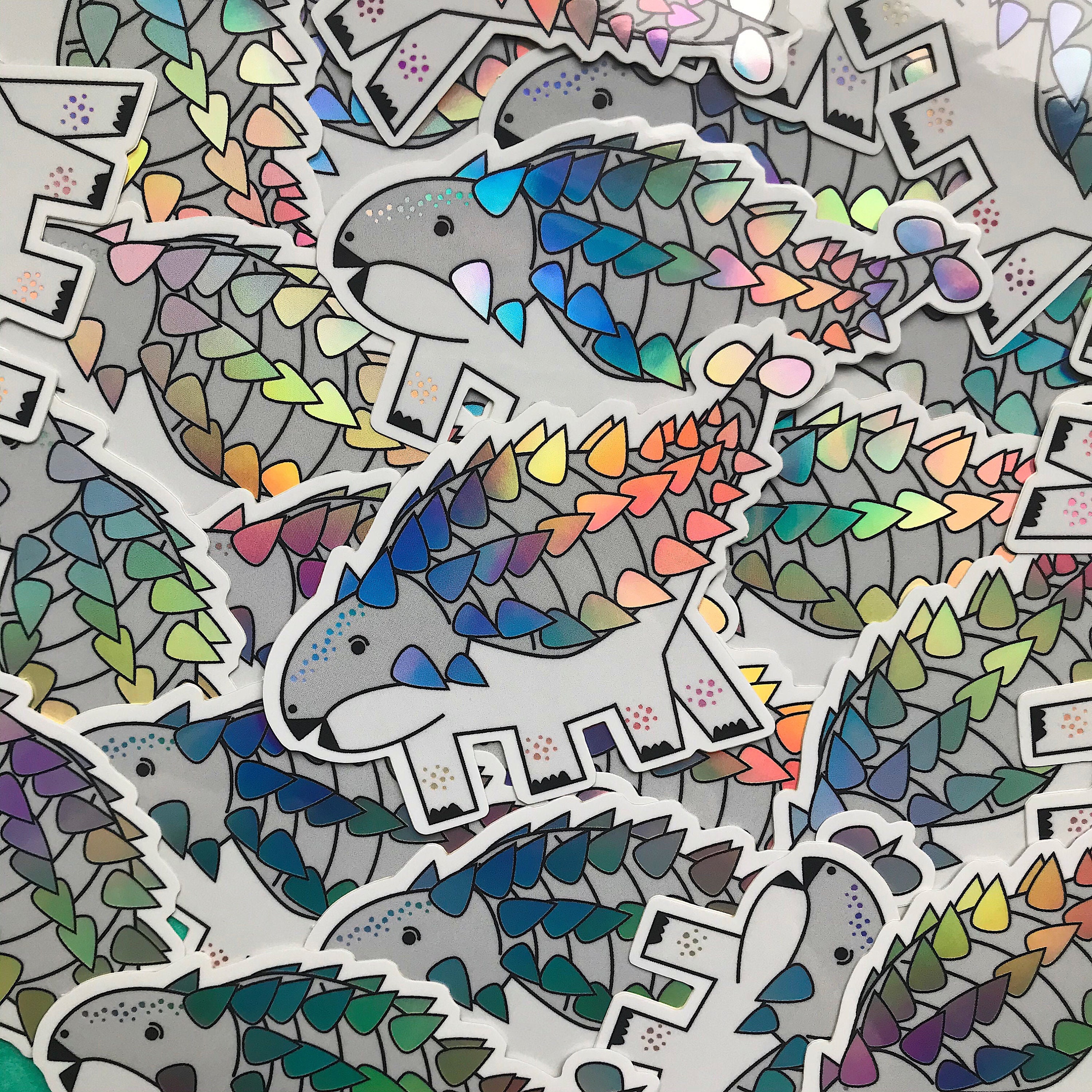 dinosaur sticker dinosaur vinyl sticker holographic