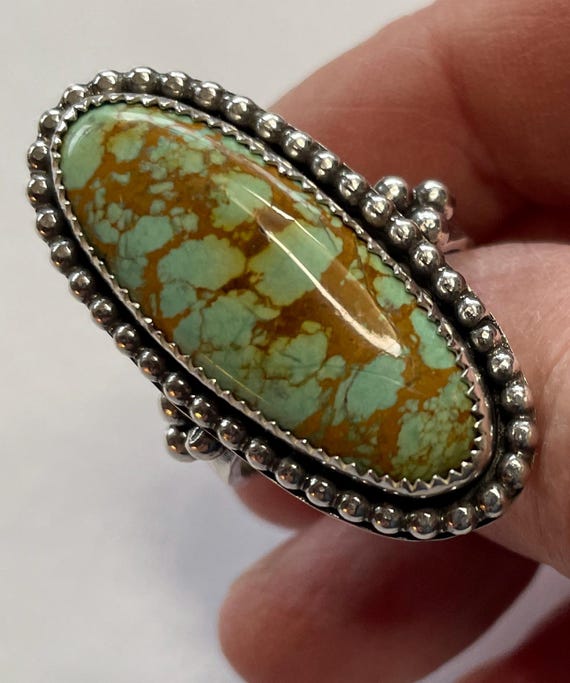 Number 8 Turquoise and Sterling Silver Ring