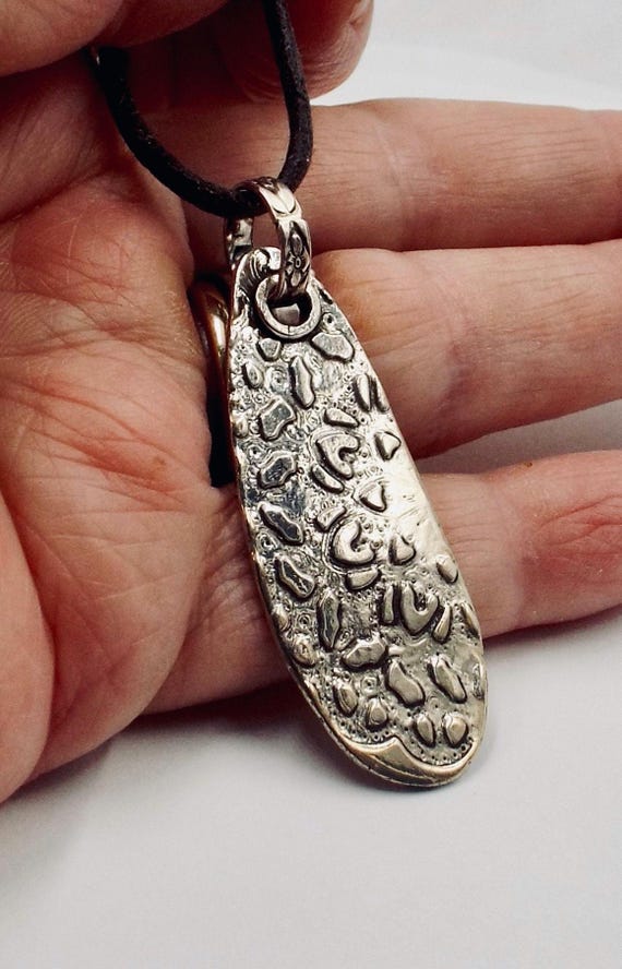 Silver Pendant With Patterned Rolling Mill Textures Your Choice Of Pendants.