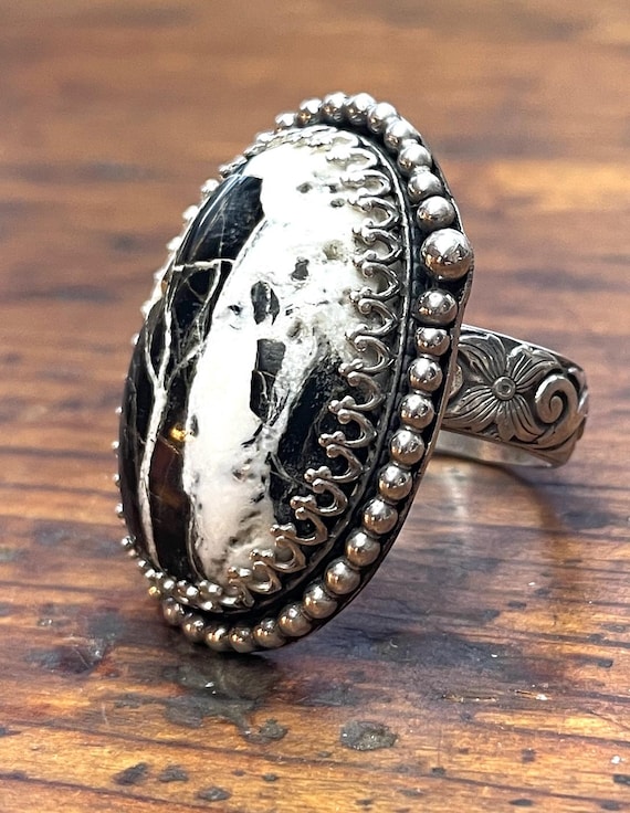 Buffalo Turquoise and Sterling Ring