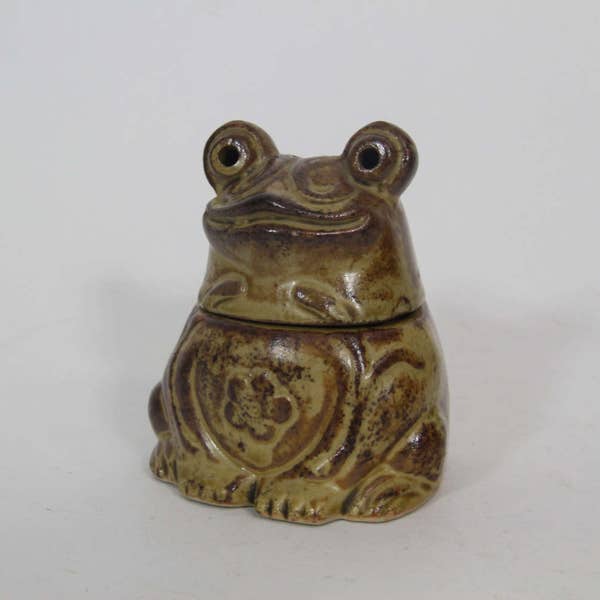 Vintage Ceramic Frog Cone Incense Burner, Boho Bohemian Hippy Hippie Whimsical Cute