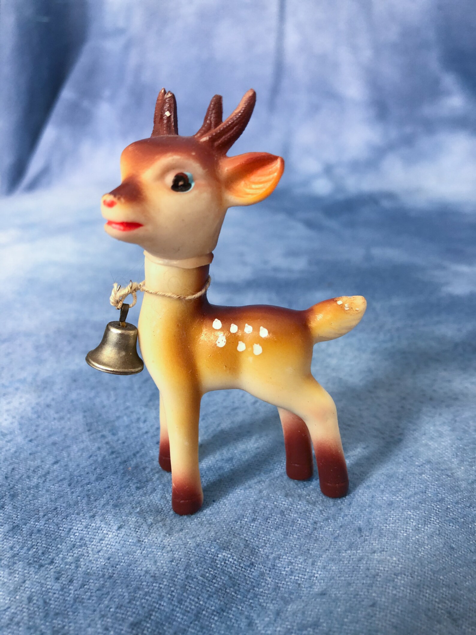 Adorable Vintage 3 Soft Plastic Reindeer 1950s Japan Etsy