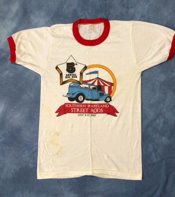 Vintage Annual Rod Run Southern Maryland Shirt //… - image 1