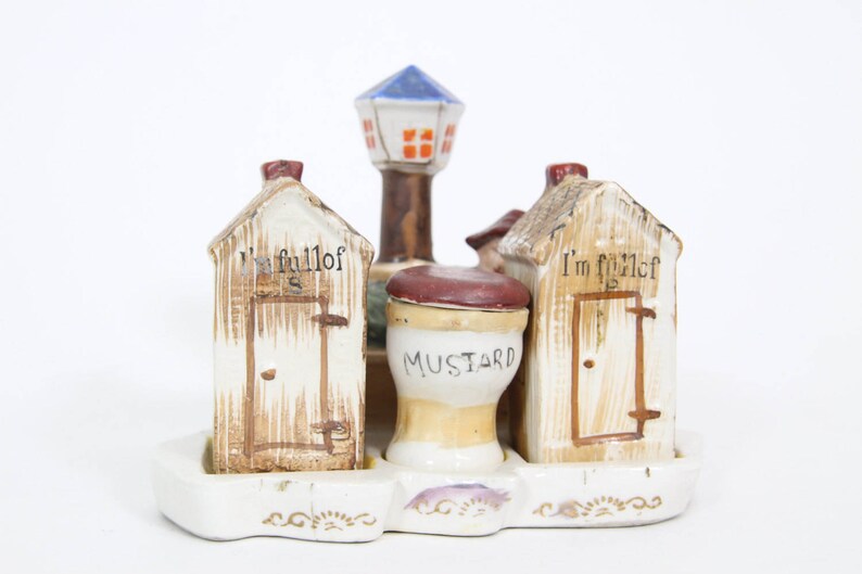 Vintage Full of S P Hobo Outhouse Salt and Pepper Shaker Etsy