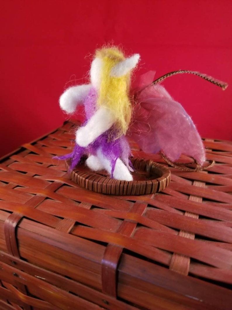 This needle felt fairy is one of a kind