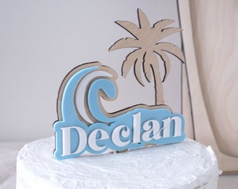 first wipeout, the big one, beach cake topper, surfing cake topper, sea cake topper, summer cake topper, first birthday cake topper, surfing