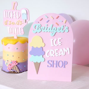 ice cream party, ice cream sign, personalized birthday sign, ice cream decor, summer birthday, summer party, we all scream for ice cream