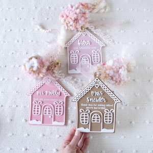 décoration personnalisée, décoration de professeur, décoration de Noël, porte-cartes cadeau, décoration de carte-cadeau, décoration de Noël personnalisée, pain d'épice