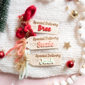 stocking tags, gift tag, christmas decoration, christmas stocking tag, stocking decor, bag tag, christmas gift tag, holiday gift tag,