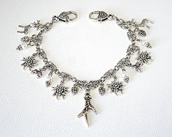 Charivari necklace with pendants, women's charivari, dirndl jewelry, traditional wedding accessory