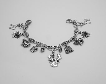 Charivari Kette / Charivari mit Anhänger / Charm Anhänger / Dirndl Schmuck / Trachtenhochzeit / Geschenk / Kette mit Charms