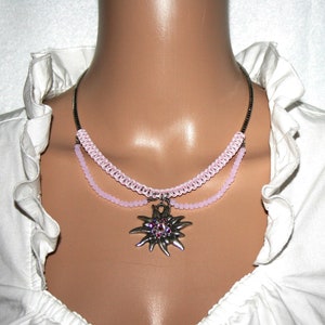 Dirndl choker necklace with edelweiss
