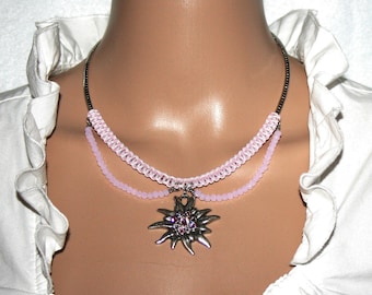 Dirndl-Choker-Collier mit Edelweiß