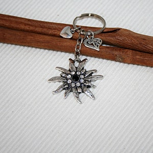 83 Keychain with edelweiss, key ring, keychain, bag pendant, gift for mom, handmade image 2