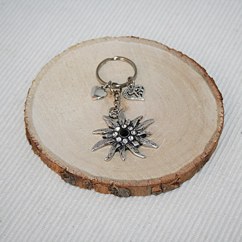 83 Keychain with edelweiss, key ring, keychain, bag pendant, gift for mom, handmade image 7