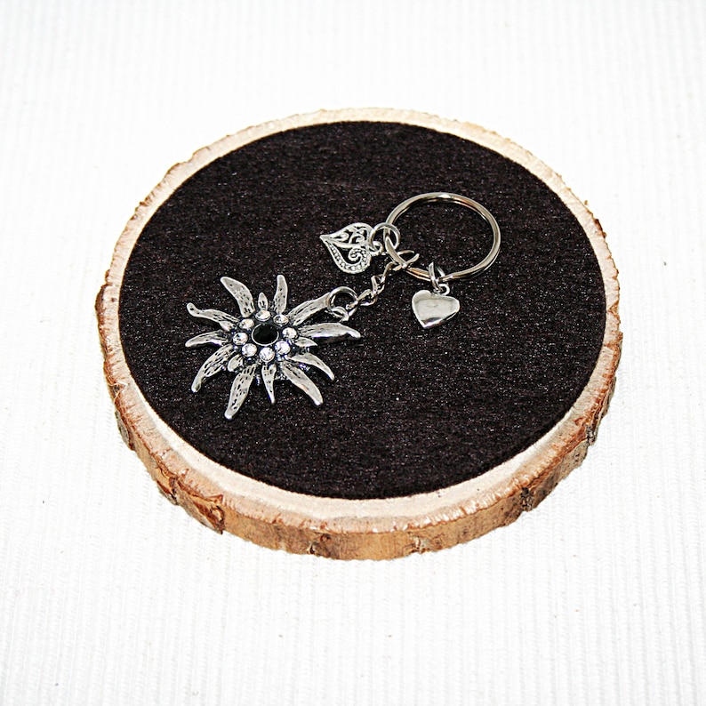 83 Keychain with edelweiss, key ring, keychain, bag pendant, gift for mom, handmade image 6