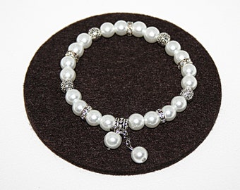 Beaded Bracelet, Beaded Pendant, Charm Bracelet, Women's Bracelet, Bridal Jewelry, Friendship Bracelet