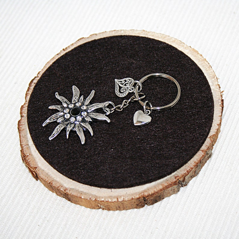 83 Keychain with edelweiss, key ring, keychain, bag pendant, gift for mom, handmade image 3