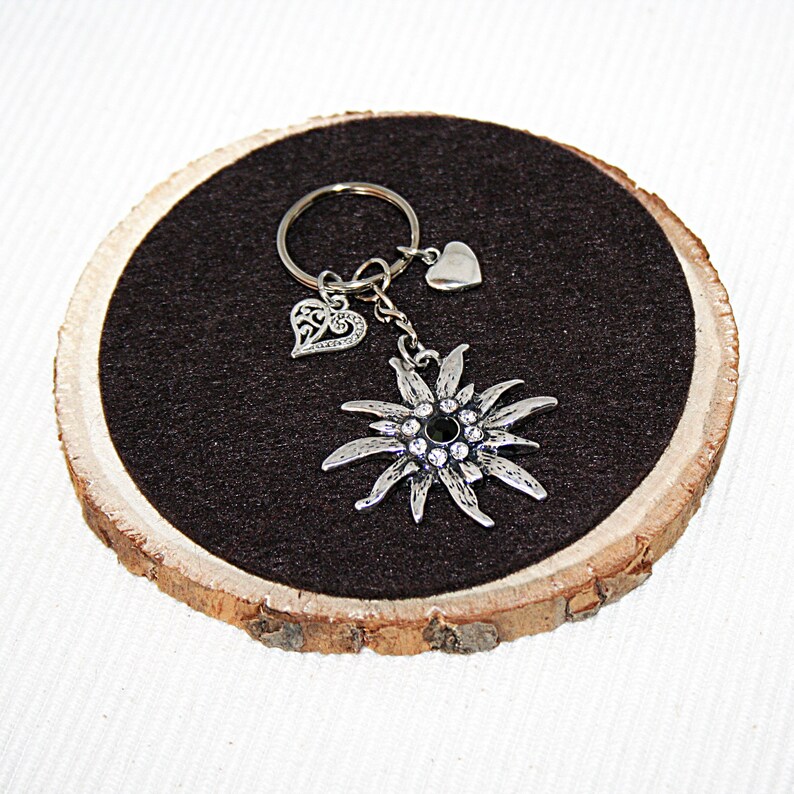 83 Keychain with edelweiss, key ring, keychain, bag pendant, gift for mom, handmade image 8