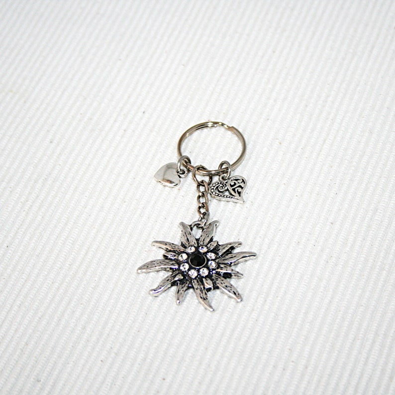 83 Keychain with edelweiss, key ring, keychain, bag pendant, gift for mom, handmade image 9
