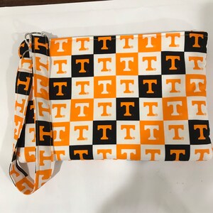Tennessee Volunteers Block Print Wristlet