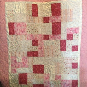 Pink and White Butterfly Quilt