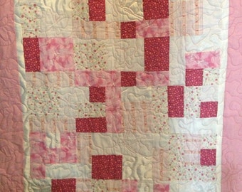 Pink and White Butterfly Quilt