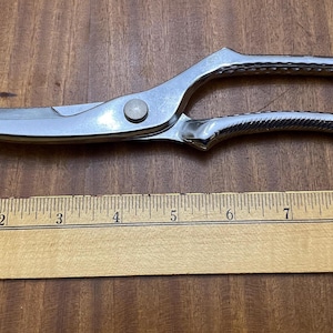 Vintage gevogelteschaar Italië, volledig metalen keukengerei
