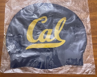Cal Berkeley blauwe siliconen teambadmuts Speedo