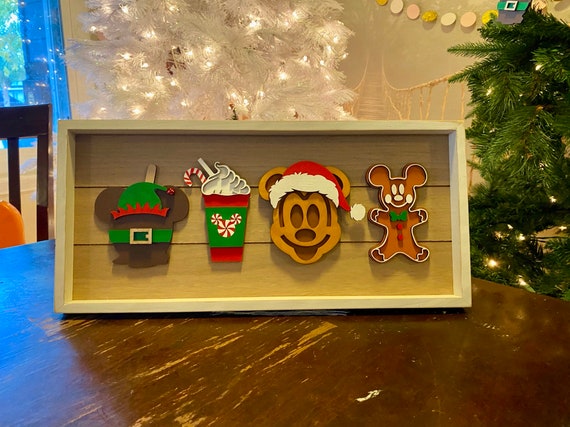 Interchangeable Christmas Treats, Hand Painted Theme Park Food, Home Decor, Kitchen Decor, Wooden Sign, Wall Art