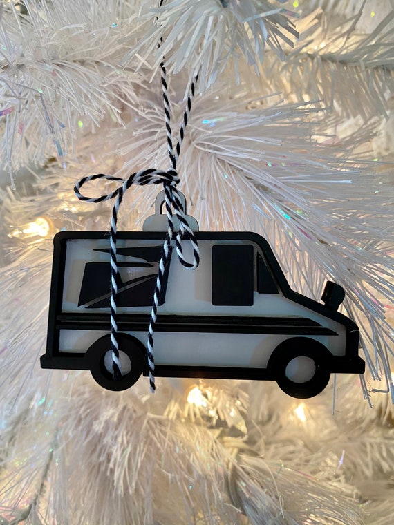 Postal Service Customizable Ornament, Wooden Home Decor, Hand Painted, Christmas Gift, Home Decor