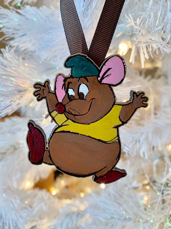 Gus Gus Inspired Christmas Ornament, Wooden Home Decor, Hand Painted, Christmas Gift, Home Decor