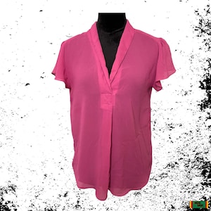 Vintage Women’s Blouse 70s / 80s Disco Sheer Mauve