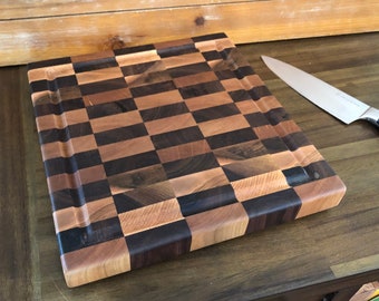 NICE gorgeoua quality end grain butcher block cutting board! FREE Shipping to USA