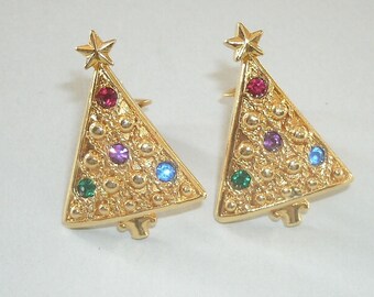 christmas novelty clip on earrings