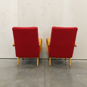 Pair of Vintage Czech Mid Century Modern Lounge Chairs image 3